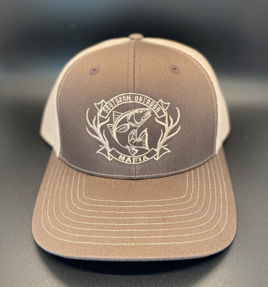 Redfish Brown and Khaki Trucker Hat