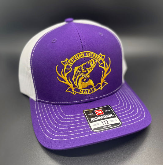 Trout Purple and Gold Trucker Hat